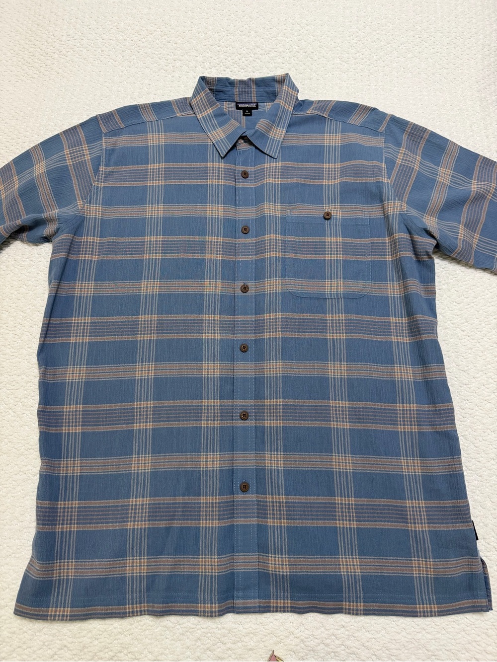 Patagonia Organic Cotton Short Sleeve Button Down Shirt Men’s Size XL